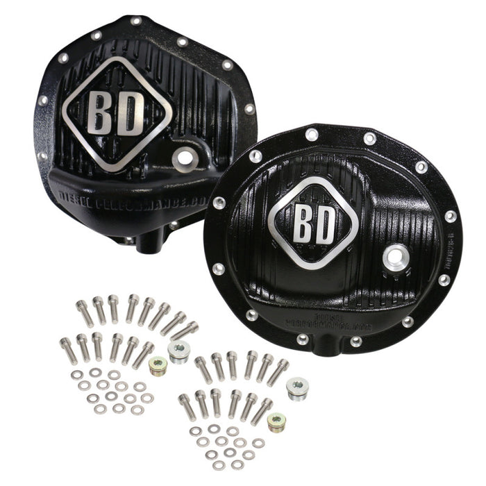 Pack de couvercles de différentiel diesel BD avant et arrière - 14-18 Ram 2500/3500 sans ressorts hélicoïdaux arrière