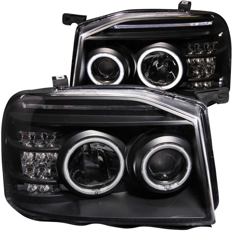 Phares de projecteur ANZO 2001-2004 Nissan Frontier avec halo noir (CCFL)