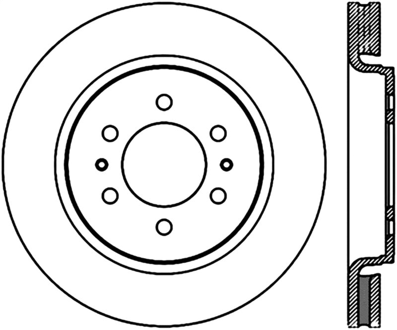 Disque de frein cryogénique avant droit fendu et percé StopTech 10-16 Ford F-150