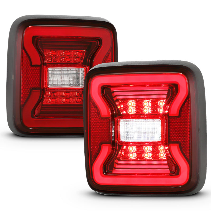 Feux arrière à LED ANZO 18-19 Jeep Wrangler JL Noir
