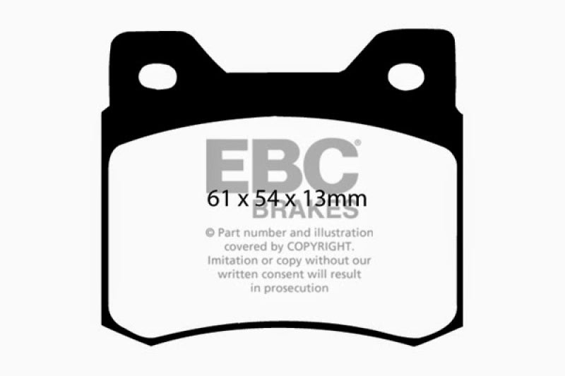 Plaquettes de frein arrière Redstuff EBC 84-86 Mercedes-Benz 190/190E 2.3