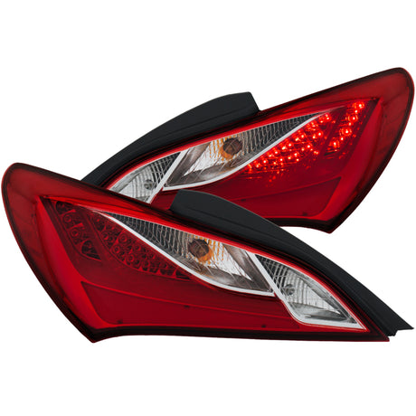 Feux arrière à LED ANZO 2010-2013 Hyundai Genesis Rouge/Clair