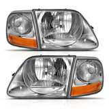 Phare avant en cristal ANZO 1997-2003 Ford F-150 G2 transparent avec feu de stationnement