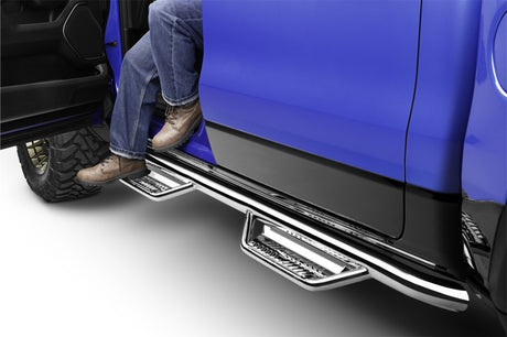 N-Fab Podium SS 19-20 Dodge RAM 1500 Crew Cab - Longueur de la cabine - Acier inoxydable poli - 3 po