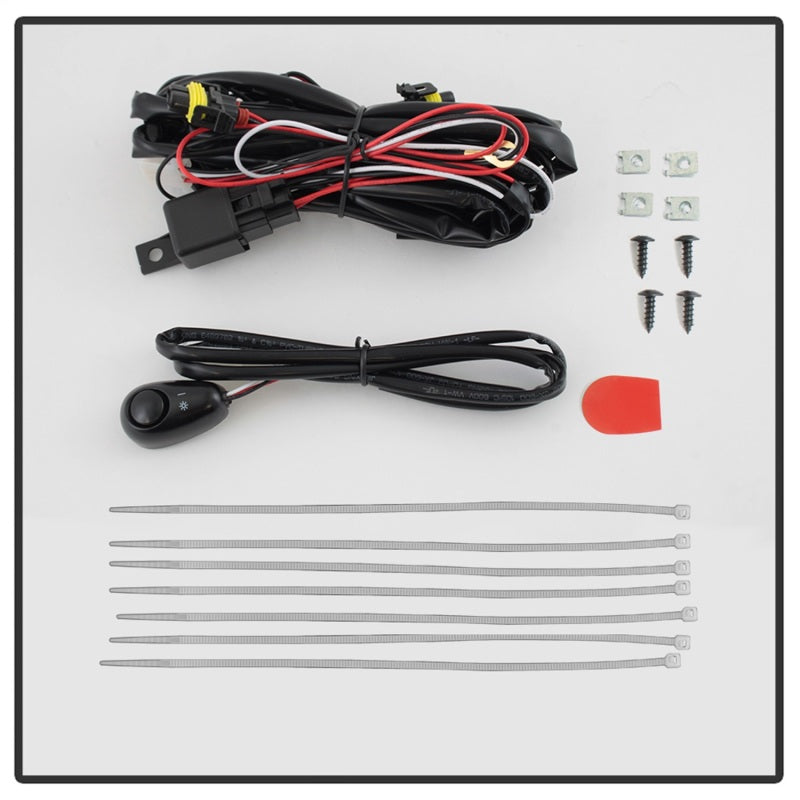 Feux antibrouillard OEM Spyder 17-18 Ford Fusion avec interrupteur et couvercle - Transparent (FL-FFUS17-C)