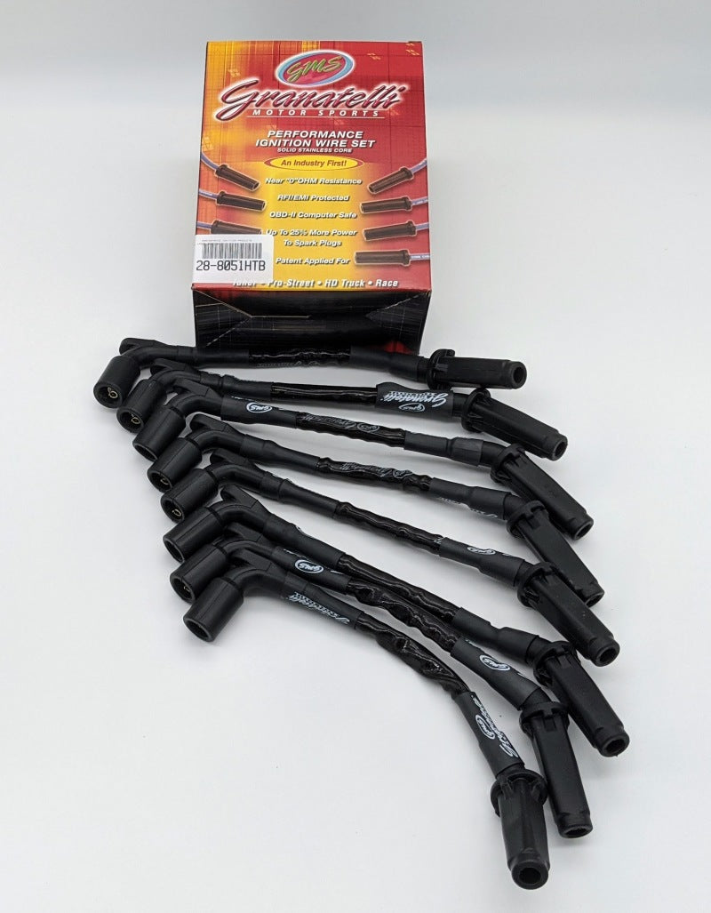 Kit de connecteur de fil d'allumage près de la bobine haute performance Granatelli 20-23 GM LT2 6,2 L avec gaine noire