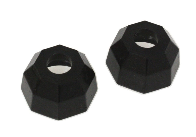 Cache-poussière universels noirs pour biellette de direction octogonale de 16,6 mm de diamètre conique Energy Suspension (lot de 2)