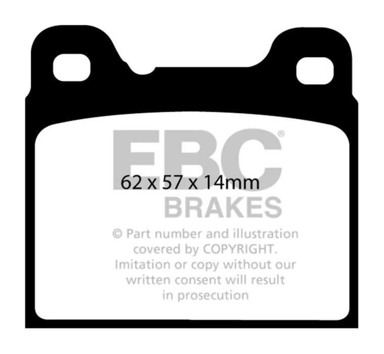 EBC 91-93 Volvo 740 2.3 (ABS) (Girling) Yellowstuff Rear Brake Pads