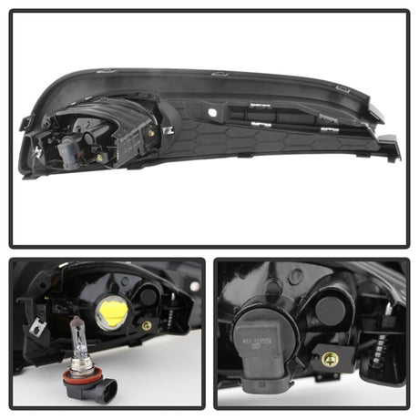 Feu antibrouillard Spyder Honda Civic 2013-2014 4 portes OEM avec interrupteur jaune FL-HC2013-4D-Y