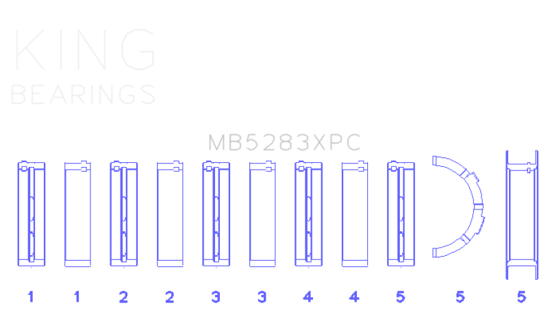 King Engine Bearings Ford  4.6L DOHC/SOHC 24v V8 Performance Main Bearing Set - Coated