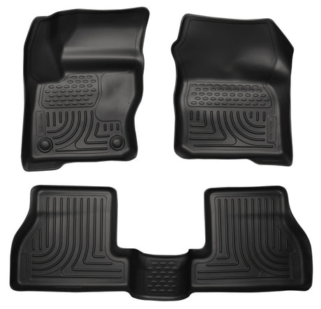 Revêtements de sol noirs Husky Liners 2012 Ford Focus (4DR/5DR) WeatherBeater Combo