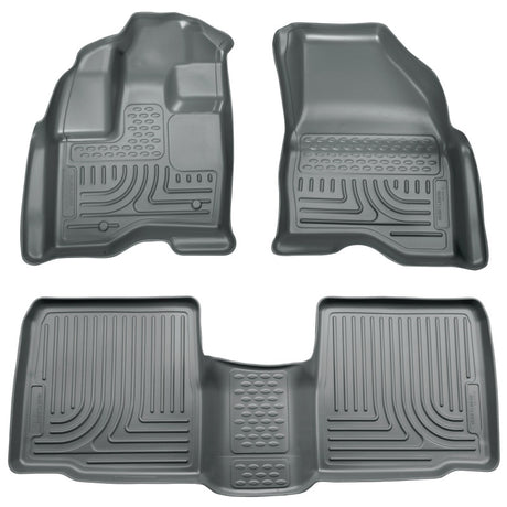 Revêtements de sol noirs Husky Liners 09-13 Lincoln MKS WeatherBeater Combo