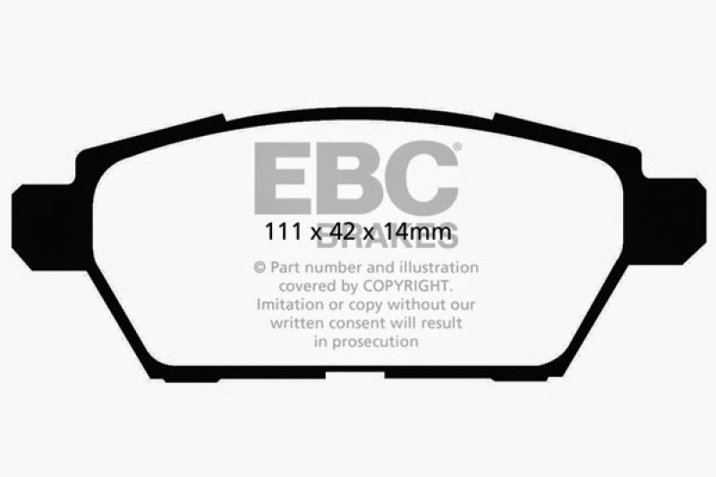 Plaquettes de frein arrière EBC 06-09 Ford Fusion 2.3 Ultimax2