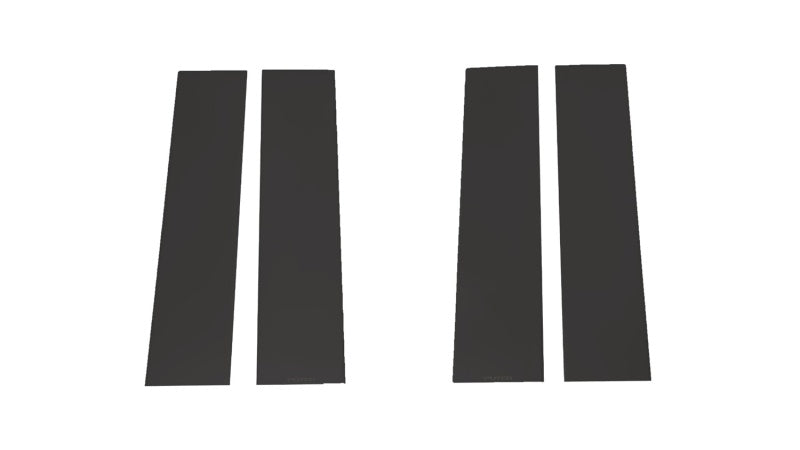 Putco 2020 Silv/Sierra HD 2500/3500 - Montants de pilier pour cabine multiplace/double cabine (6 pièces) en platine noir classique