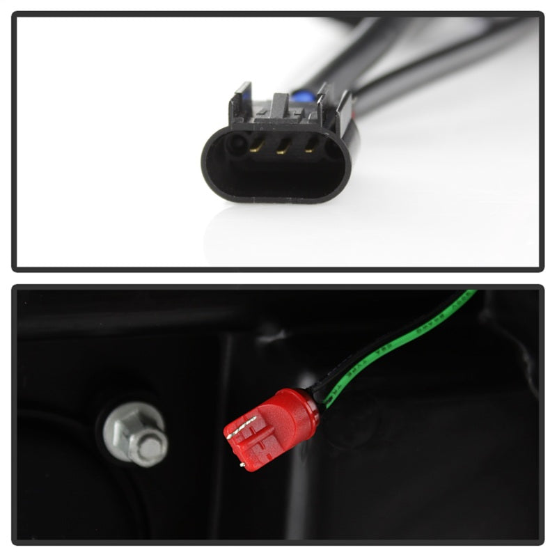 Phares de projecteur Spyder 08-10 Ford F-250 V2 - Barre lumineuse DRL LED - Noir PRO-YD-FS08V2-LB-BK