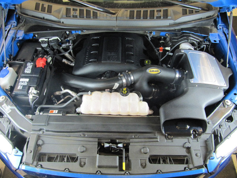 Système d'admission d'air froid Airaid 2015 Ford F-150 2,7 L/3,5 L EcoBoost avec tube noir (sec/rouge)