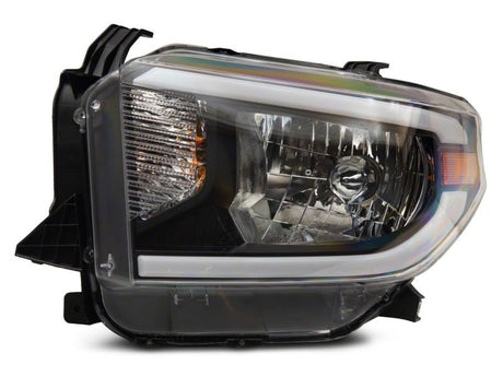 Phares de la série Axial Toyota Tundra 14-21 de Raxiom avec barre LED SEQL - Boîtier noir (lentille transparente)