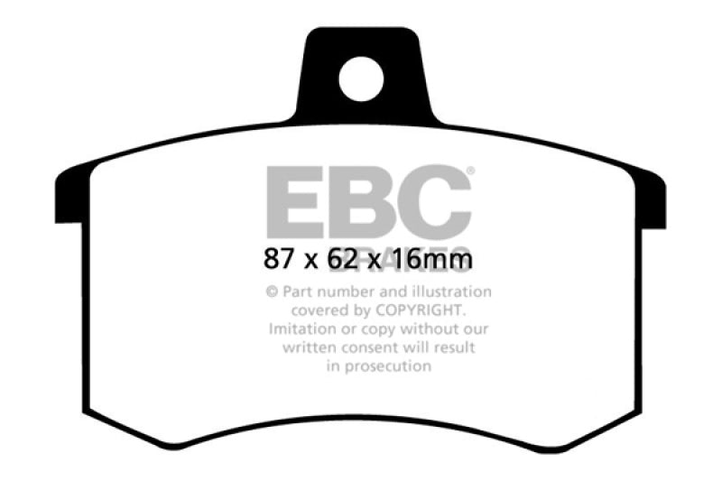 Plaquettes de frein arrière EBC 91-95 Alfa Romeo 164 2.0 Turbo Ultimax2