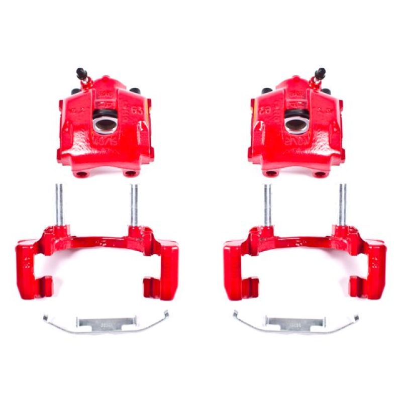 Étriers arrière rouges Power Stop 2000 BMW 323Ci avec supports - Paire