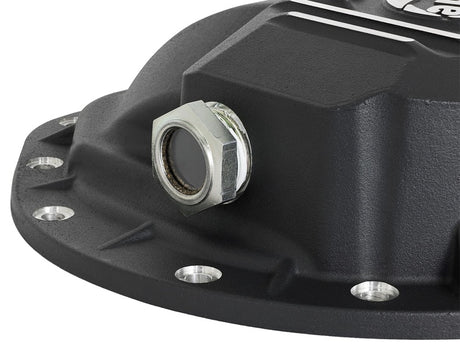 Couvercle de différentiel arrière aFe Power Pro Series noir avec ailettes usinées 16-17 Nissan Titan XD (AAM 9.5-14)