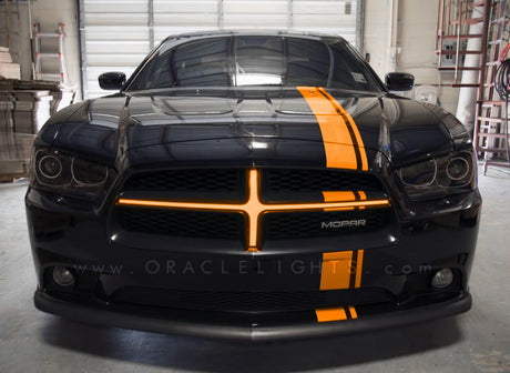Grille de calandre éclairée Oracle 11-14 Dodge Charger - Ambre VOIR LA GARANTIE