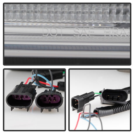 Phares Spyder à LED pour Ford F-250/F-350/F450 17-18 Noir PRO-YD-FS17HALAP-SEQ-C