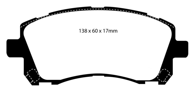 Plaquettes de frein avant EBC 01-02 Subaru Impreza 2.0 Turbo WRX Bluestuff