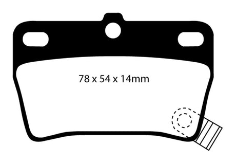 Plaquettes de frein arrière EBC 03-05 Toyota RAV 4 2.4 Greenstuff