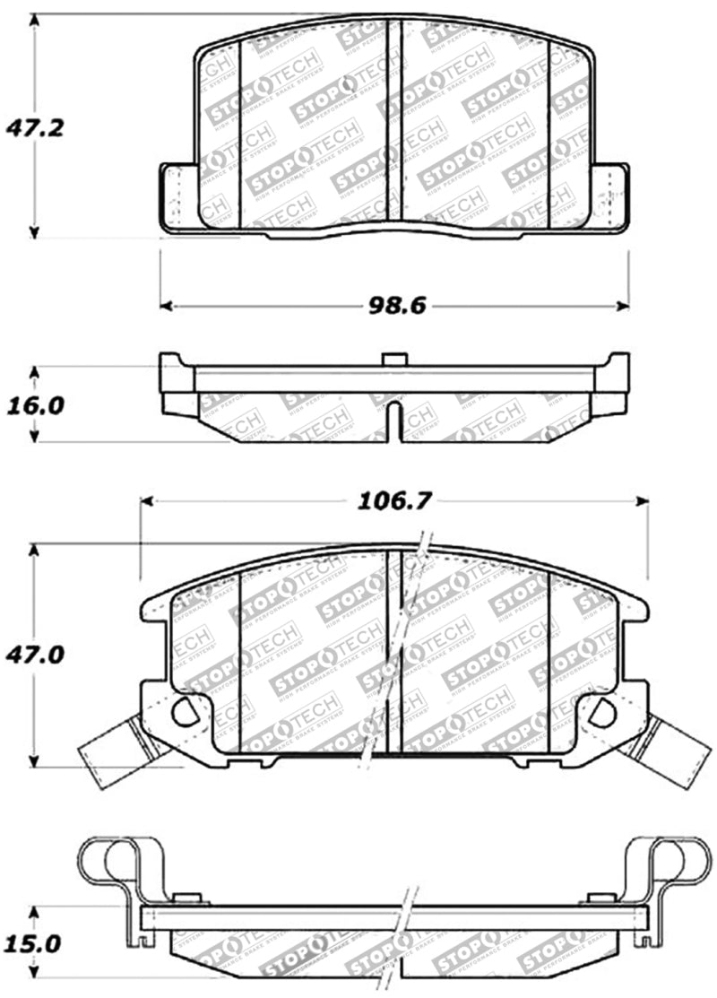 Plaquettes de frein StopTech Performance