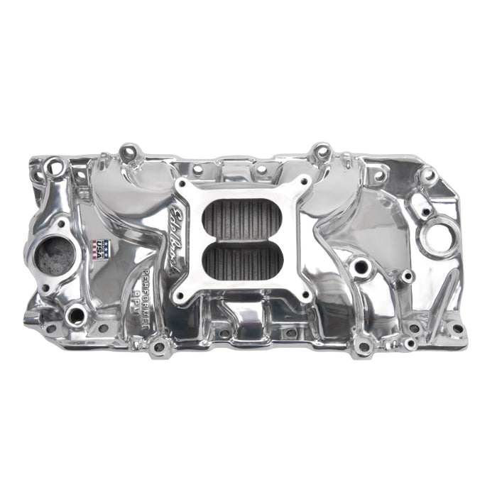 Collecteur d'air à entrefer poli Edelbrock B/B Chevy O-Port