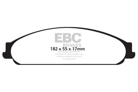 Plaquettes de frein avant EBC 04-07 Ford Five Hundred 3.0 Greenstuff