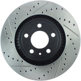 Disque de frein sport perforé et rainuré StopTech - Ford Mustang 2015 sans Brembo - Avant droit