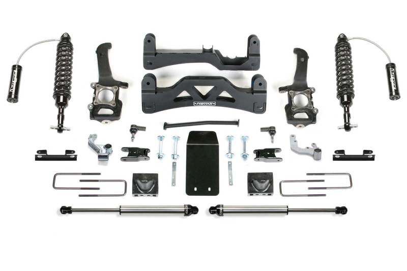 Système de performance Fabtech 2014 Ford F150 4WD 6 pouces avec DLS 2.5 C/O Resi et DLS Rr