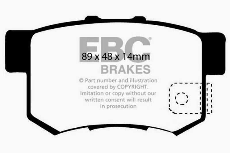 Plaquettes de frein arrière EBC 97 Acura CL 2.2 Greenstuff