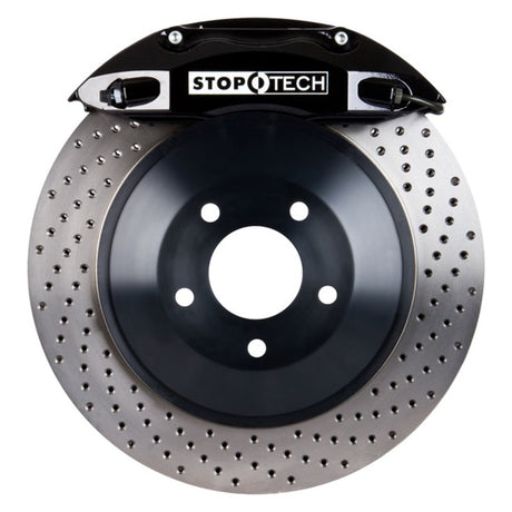 Disques de frein arrière StopTech 09 Dodge Challenger R/T 350 Touring BBK avec étrier ST-40 noir percé