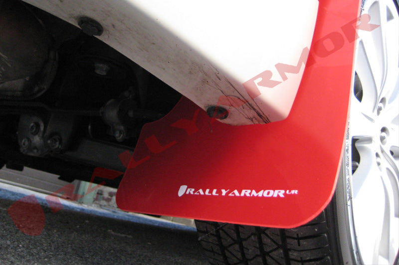 Rally Armor 08-10 Subaru WRX (Hatch &amp; Sedan) / 08-11 Subaru 2.5i Garde-boue rouge UR avec logo blanc