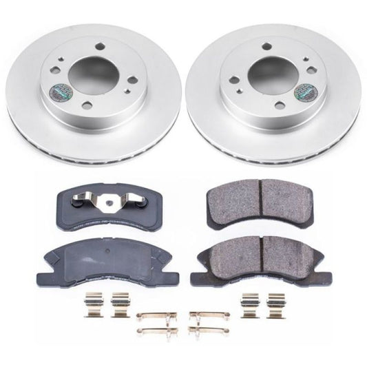 Power Stop 14-15 Mitsubishi Mirage Front Z17 Evolution Geomet Coated Brake Kit