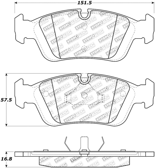 StopTech 96-02 BMW Z3 / 03-08 Z4 / 97-00 323 Plaquettes de frein avant