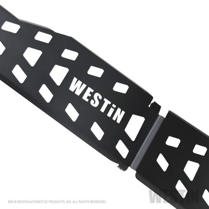 Westin 18-22 Jeep Wrangler JLU 4 portes (sauf 4xe) Plaque de protection du réservoir d'essence - Tex. Blk