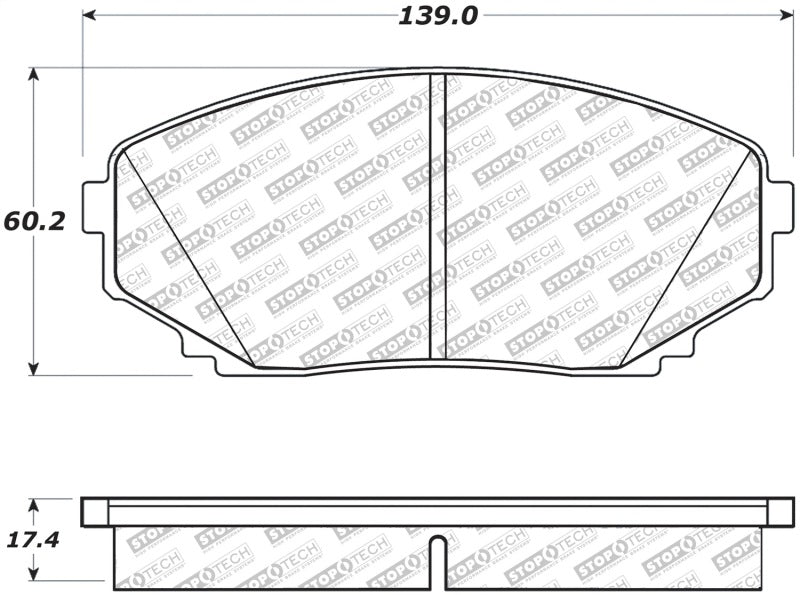 Plaquettes de frein StopTech 07-18 Mazda CX-5/CX-7/CX-9 Street avec matériel - Avant