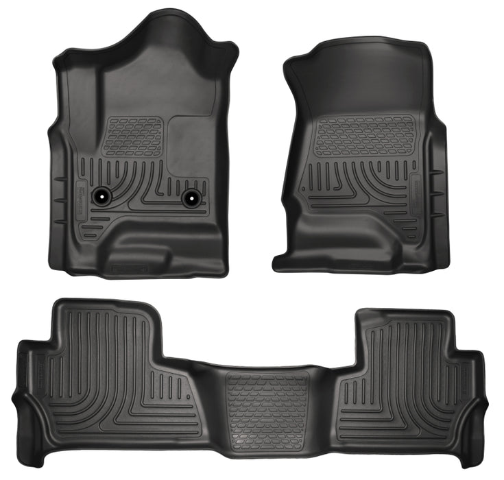 Revêtements de sol noirs Husky Liners 2015 Chevy/GMC Tahoe/Yukon WeatherBeater Combo