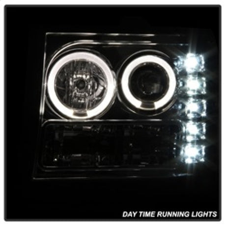 Phares de projecteur Spyder GMC Sierra 1500/2500/3500 07-13 LED Halo- LED Chrome PRO-YD-GS07-HL-C
