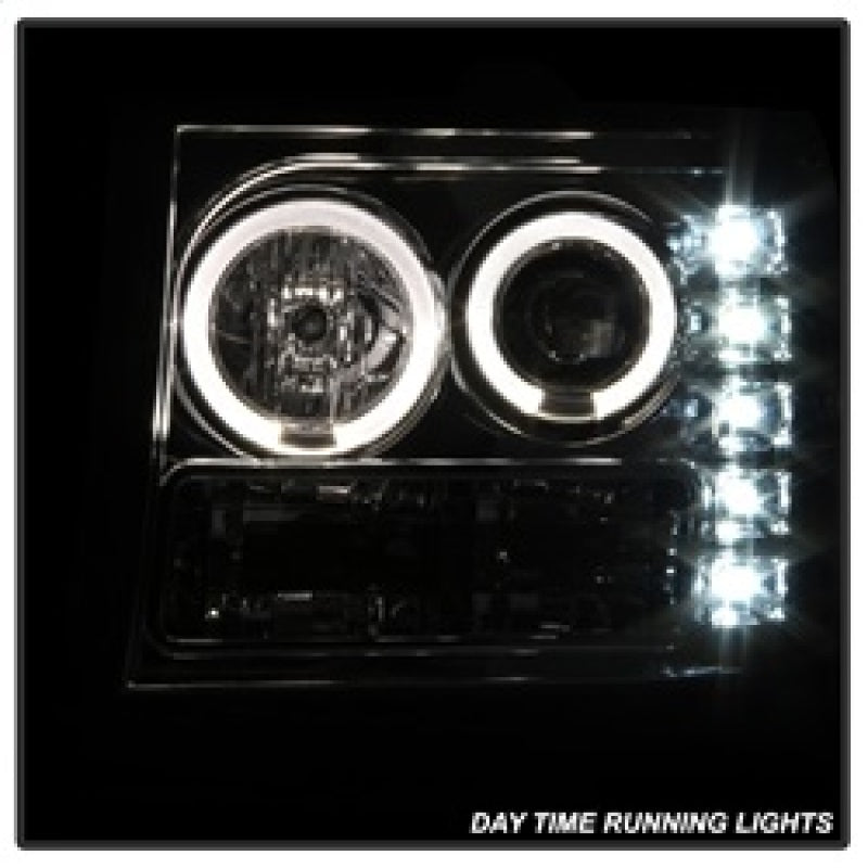 Phares de projecteur Spyder GMC Sierra 1500/2500/3500 07-13 LED Halo- LED Chrome PRO-YD-GS07-HL-C