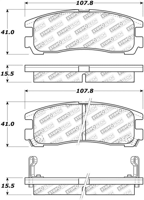 Plaquettes de frein StopTech Street Select - Arrière