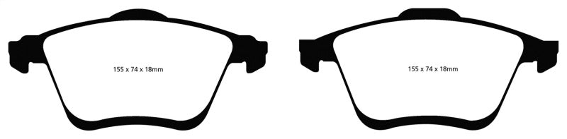 Plaquettes de frein avant EBC Yellowstuff pour Mazda 6 2.3 Turbo (Mazdaspeed) 06-09