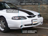 Raxiom 94-98 Mustang Axial Series Cobra Style Headlights- Black Housing (Clear Lens)