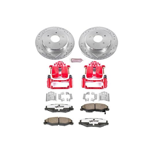 Power Stop 04-09 Cadillac XLR Rear Z26 Street Warrior Brake Kit w/Calipers