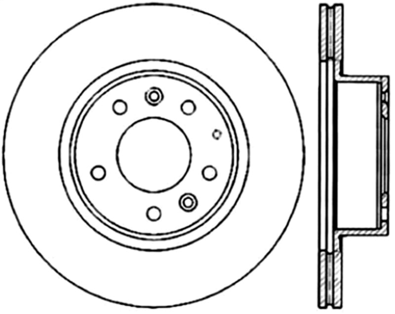 Disque de frein sport avant gauche fendu StopTech 93-95 Mazda RX-7 Cryo