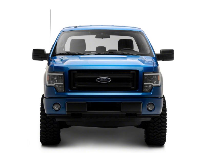 Phares Raxiom 09-14 Ford F-150 série axiale avec barre LED - boîtier noir (lentille transparente)