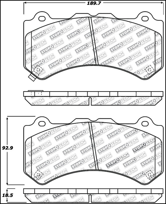 Plaquettes de frein StopTech Performance